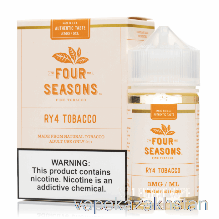 Vape Smoke RY4 Tobacco - Four Seasons - 60mL 3mg